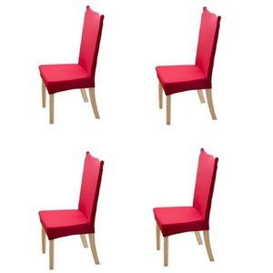 4-Pack Kitchen Dining Chair Cover Slipcover Red